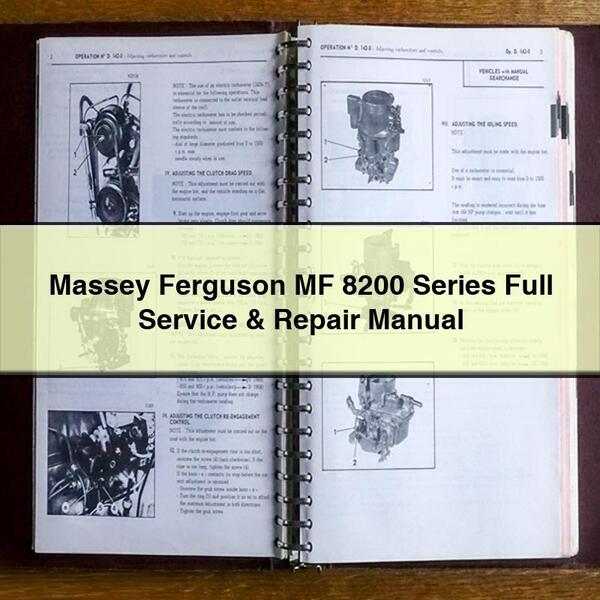 Massey Ferguson Serie MF 8200 Manual completo de servicio y reparación Descargar PDF