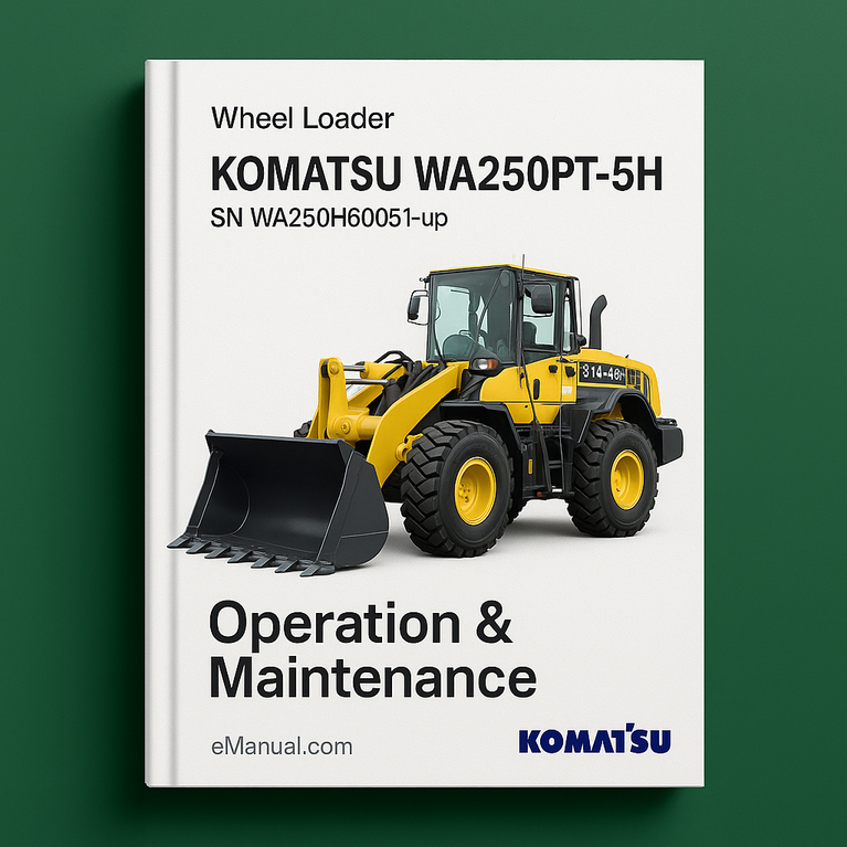 Komatsu WA250PT-5H SN WA250H60051-up Operation & Maintenance