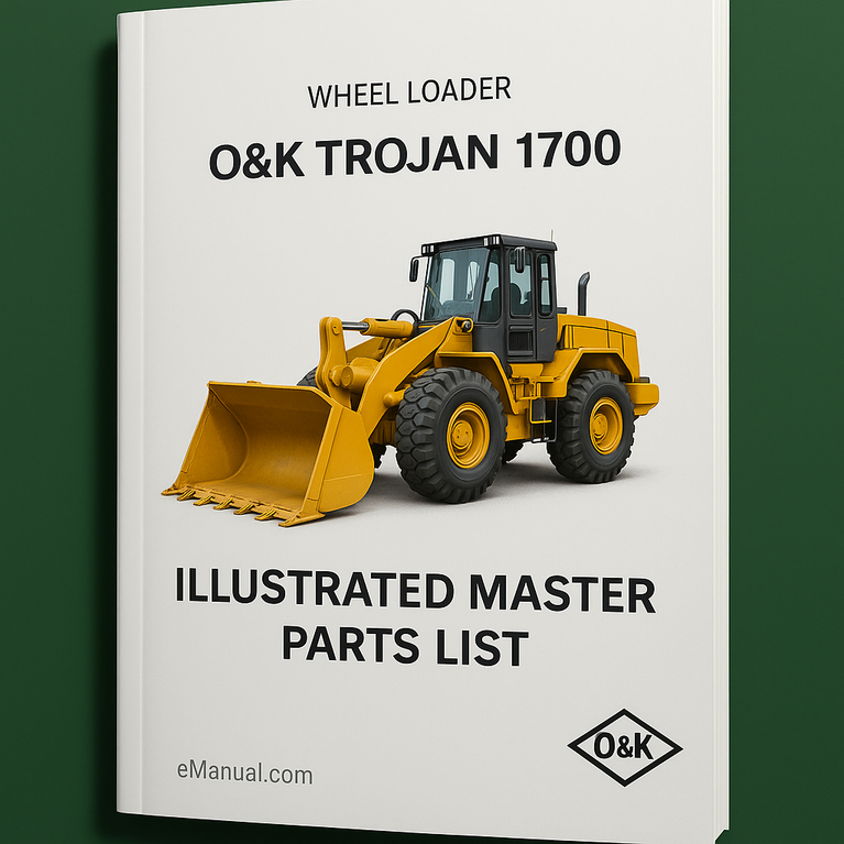 O&K TROJAN 1700 Wheel Loader Illustrated Master Parts List Manual (Manual No TB071)