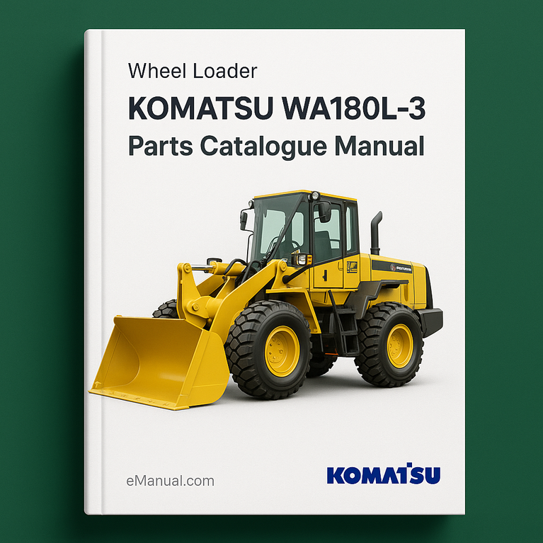 Komatsu WA180L-3 Wheel Loader Parts Catalogue Manual-SN 54001 And UP For NORTH AMERICAN
