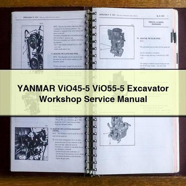 Manual de servicio de taller de excavadora YANMAR ViO45-5 ViO55-5 Descargar PDF