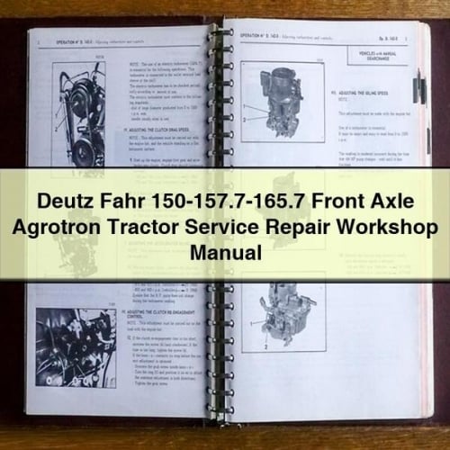 Deutz Fahr 150-157.7-165.7 Front Axle Agrotron Tractor Service Repair Workshop Manual Download PDF