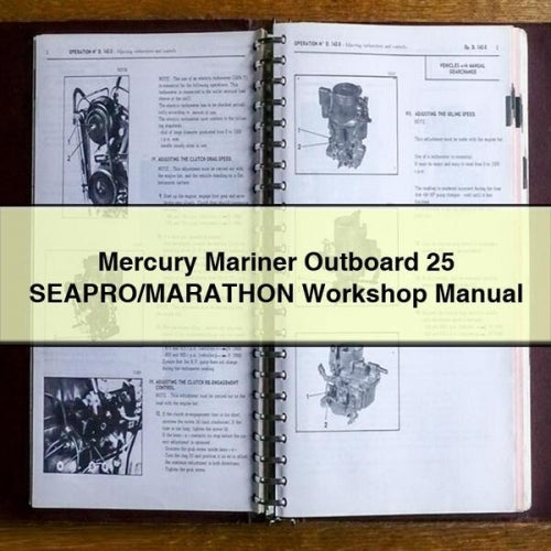 Mercury Mariner Outboard 25 SEAPRO/MARATHON Workshop Manual PDF Download