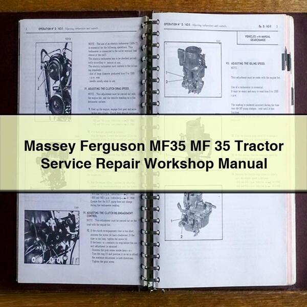 Manual de taller de reparación de servicio de tractor Massey Ferguson MF35 MF 35 Descargar PDF