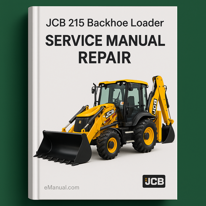 JCB 215 Backhoe Loader WSM Service Manual Repair