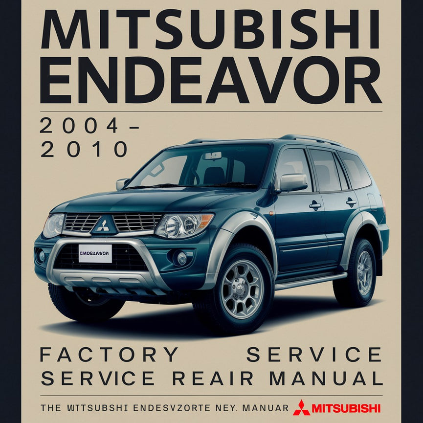 Manual de servicio de fábrica Mitsubishi Endeavor 2004-2010 Descargar PDF