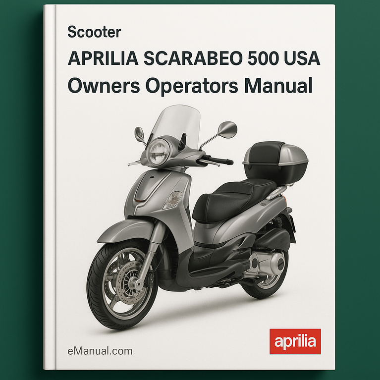Aprilia Scarabeo 500 USA Owners Operators Manual