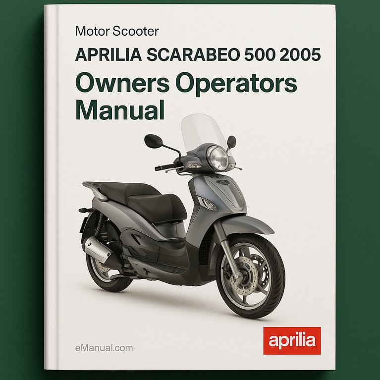 Aprilia Scarabeo 500 2005 Owners Operators Manual