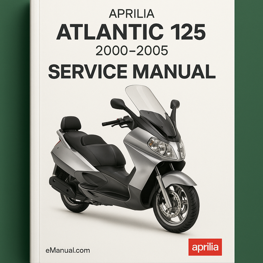 Aprilia Atlantic 125 2000-2005 WSM Service Manual Repair