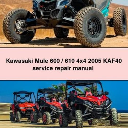 Kawasaki Mule 600/610 4x4 2005 KAF40 Manual de reparación de servicio Descargar PDF