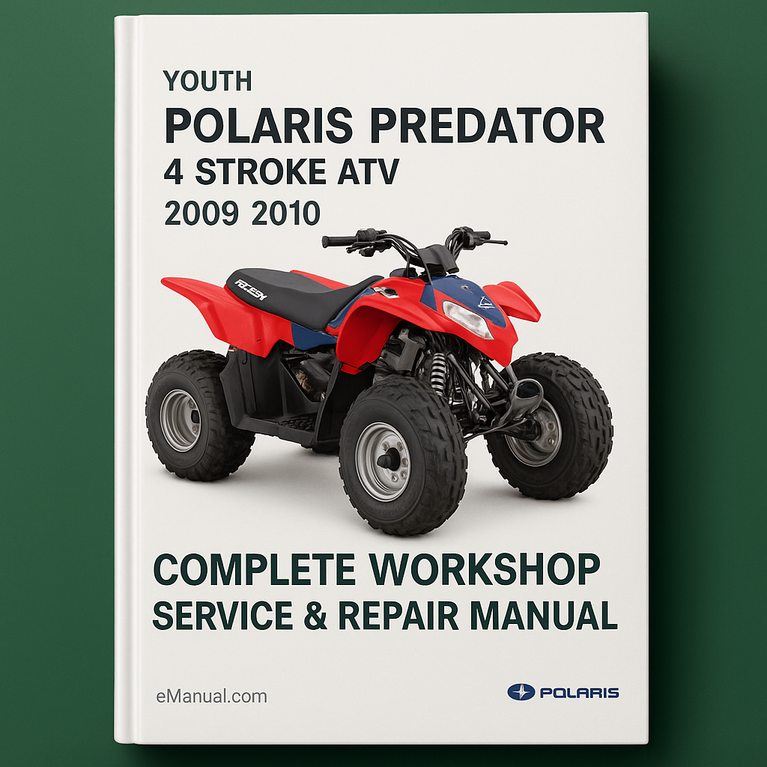 Polaris Predator Youth 4 Stroke ATV Complete Workshop Service Repair Manual 2009 2010