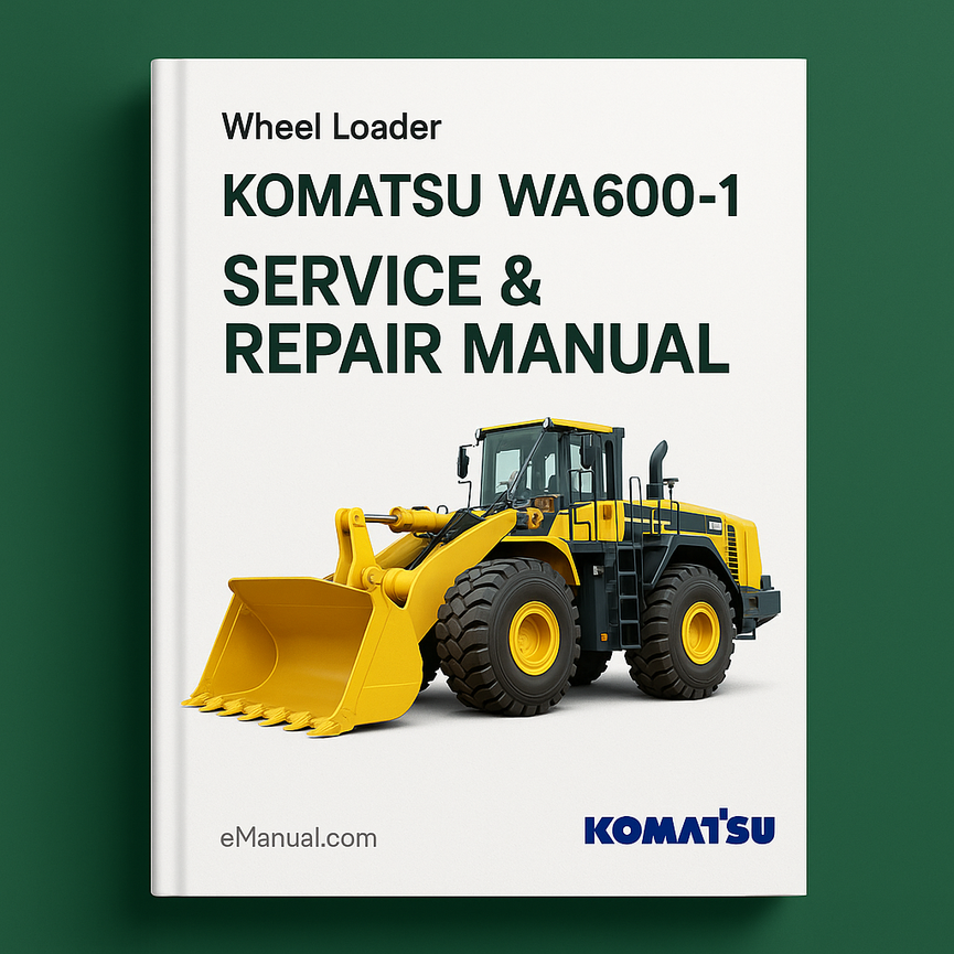 Komatsu Wa600-1 Radlader Service-Reparaturhandbuch