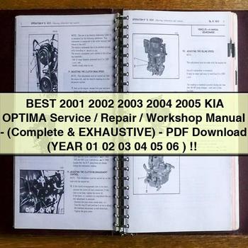 Best 2001 2002 2003 2004 2005 KIA OPTIMA Service/Repair/Workshop Manual-(Complete & EXHAUSTIVE)-PDF  (YEAR 01 02 03 04 05 06 )