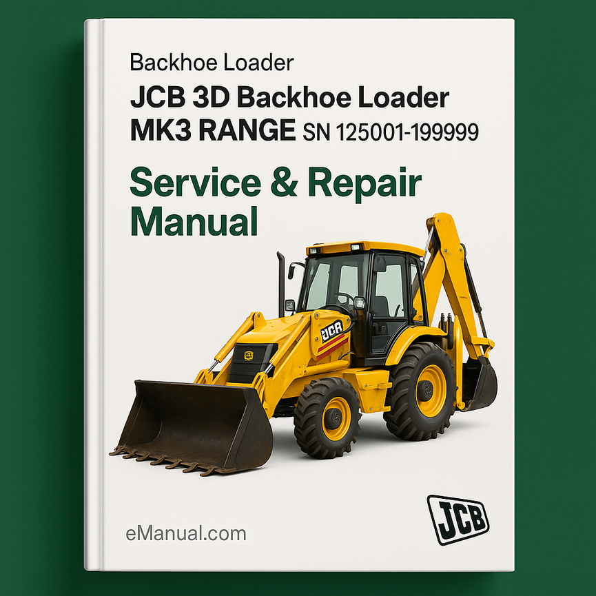 JCB 3D Backhoe Loader MK3 RANGE SN 125001-199999 Service Repair Manual