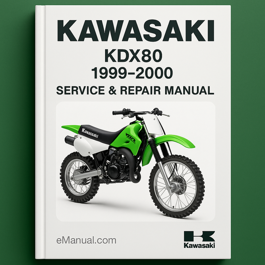 KAWASAKI KDX80 Motorrad 1999-2000 Servicehandbuch PDF-Download