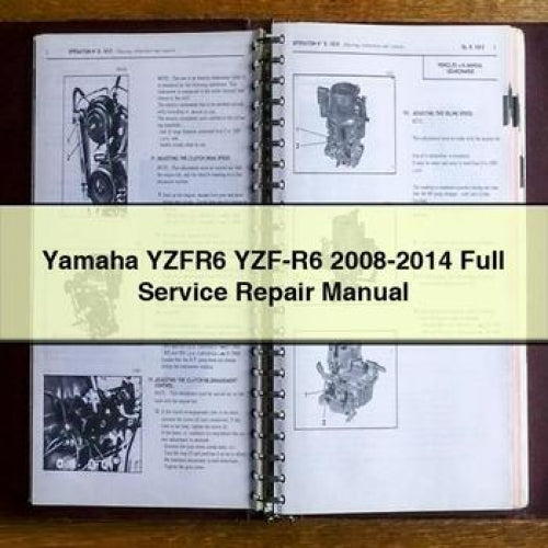 Yamaha YZFR6 YZF-R6 2008-2014 Full Service Repair Manual PDF Download