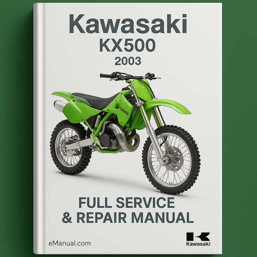 Kawasaki KX500 2003 Manual de reparación de servicio completo Descargar PDF
