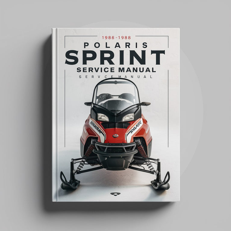 1986-1988 POLARIS SPRINT Snowmobile Service Repair Manual