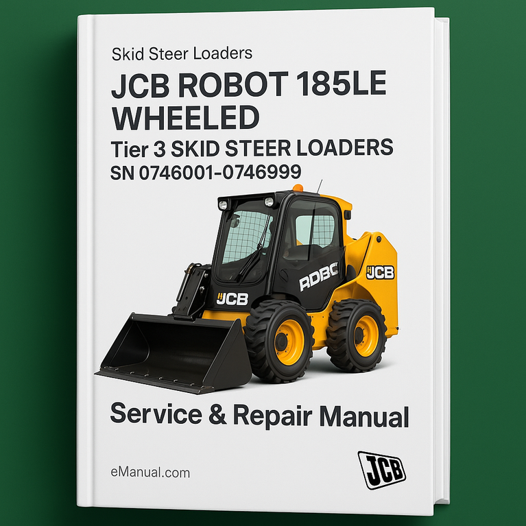 JCB ROBOT 185LE WHEELED Tier 3 SKID Steer LoaderS SN 0746001-0746999 Service Repair Manual