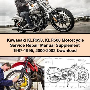 Kawasaki KLR650 KLR500 Motorrad Service Reparatur Handbuch Ergänzung 1987-1995 2000-2002 Download PDF