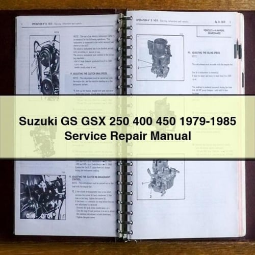 Suzuki GS GSX 250 400 450 1979-1985 Manual de reparación de servicio Descargar PDF