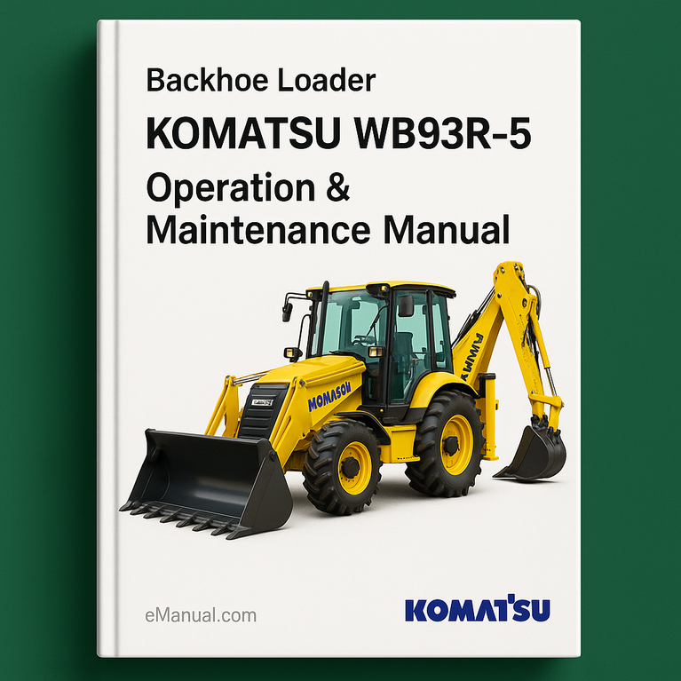 Komatsu Backhoe Loader WB93R-5 Operation Maintenance Manual