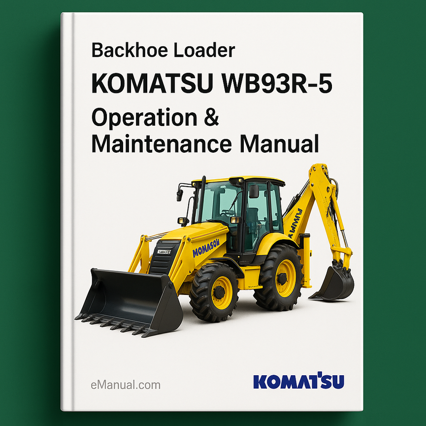 Komatsu Backhoe Loader WB93R-5 Operation Maintenance Manual