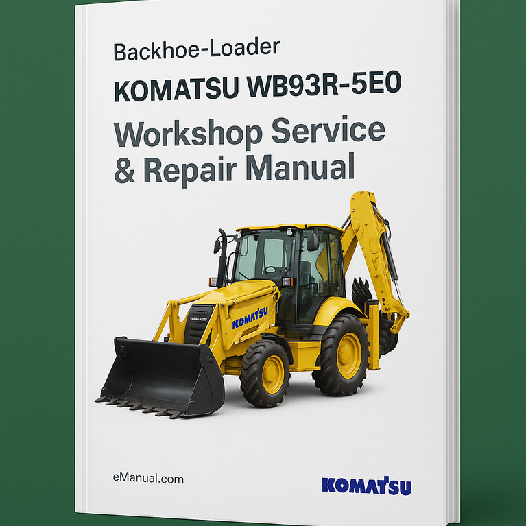 Komatsu WB93R-5E0 Backhoe-Loader Workshop Service Repair Manual SN F60003 and up