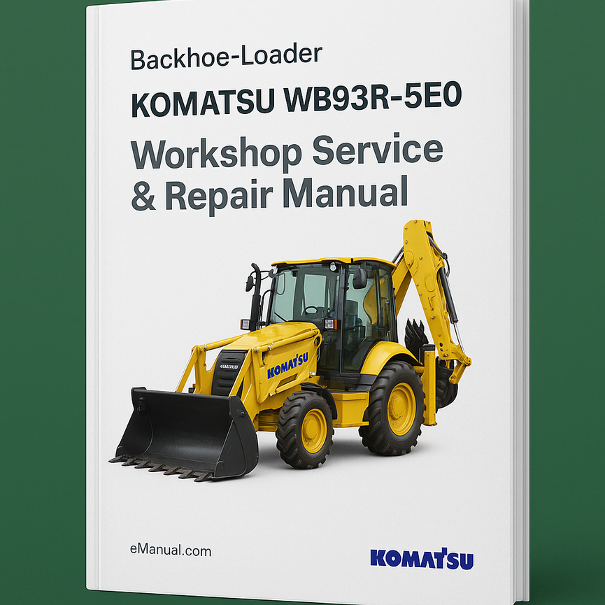 Komatsu WB93R-5E0 Backhoe-Loader Workshop Service Repair Manual SN F60003 and up