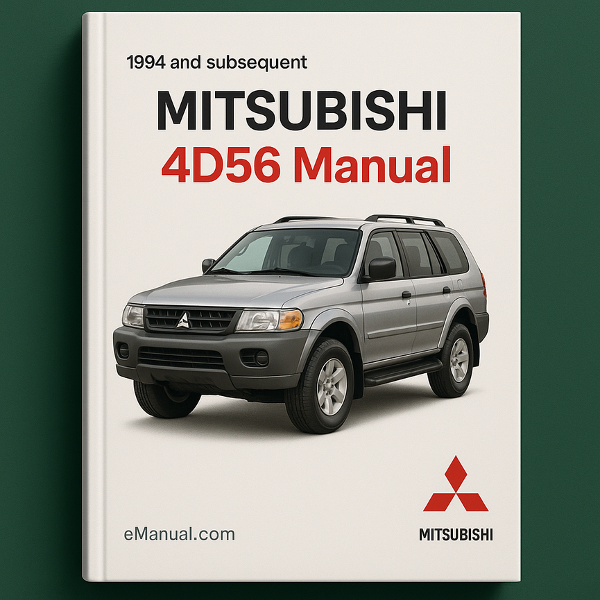 1994 and subsequent Mitsubishi Engine 4D56 Manual