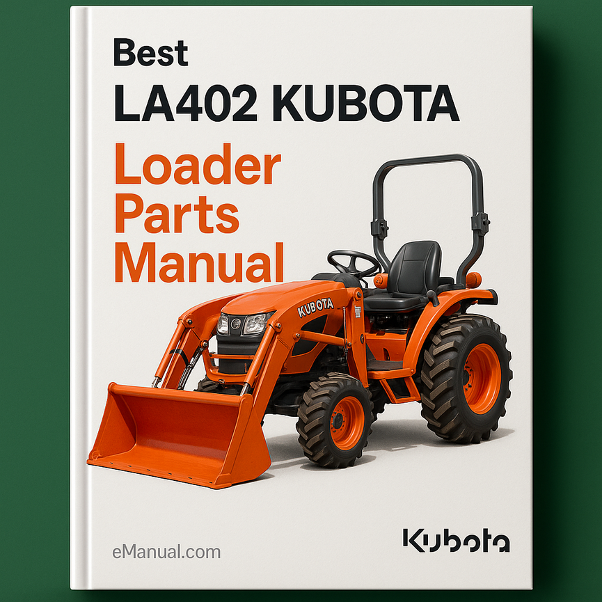 Best LA402 KUBOTA Loader Parts Manual-Illustrated Master P