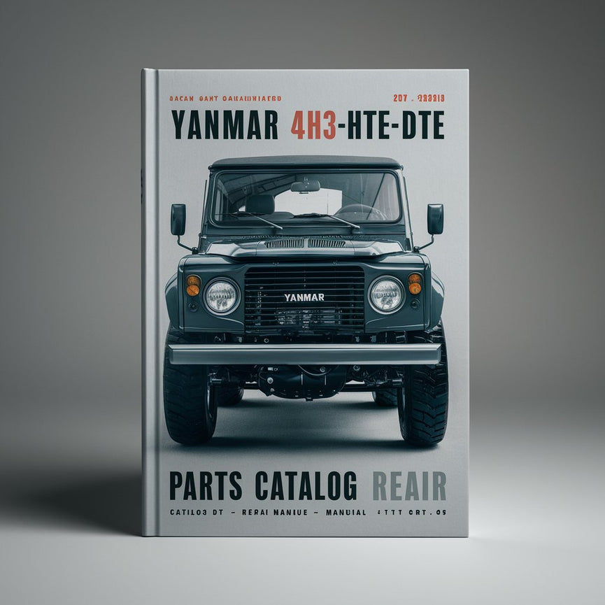 Yanmar 4JH3-HTE-DTE Parts Catalog Repair Manual