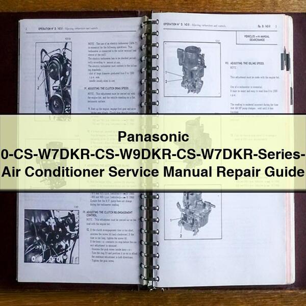 Panasonic 0-CS-W7DKR-CS-W9DKR-CS-W7DKR-Series- Air Conditioner Service Manual Repair Guide PDF Download