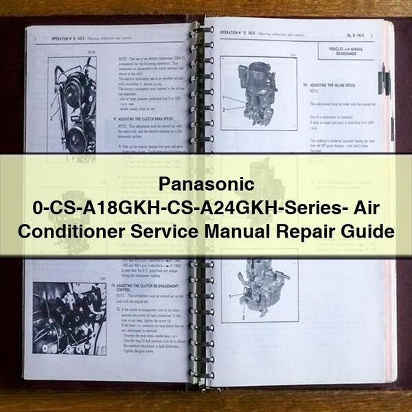 Panasonic 0-CS-A18GKH-CS-A24GKH-Series- Air Conditioner Service Manual Repair Guide PDF Download