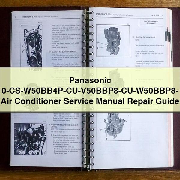 Panasonic 0-CS-W50BB4P-CU-V50BBP8-CU-W50BBP8- Air Conditioner Service Manual Repair Guide PDF Download