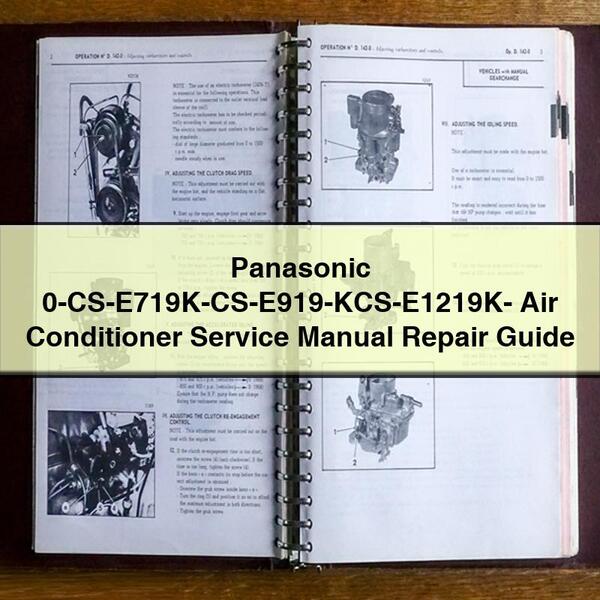 Panasonic 0-CS-E719K-CS-E919-KCS-E1219K- Air Conditioner Service Manual Repair Guide PDF Download