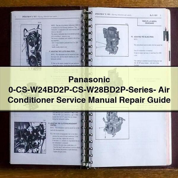 Panasonic 0-CS-W24BD2P-CS-W28BD2P-Series- Air Conditioner Service Manual Repair Guide PDF Download