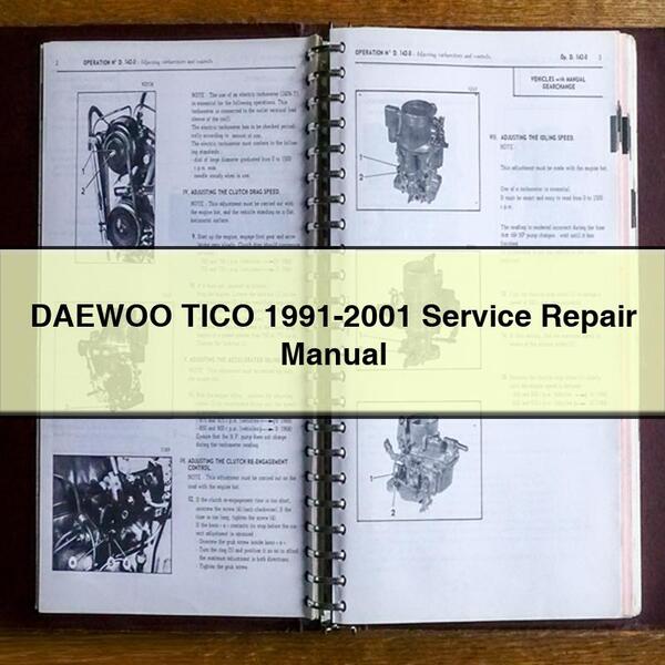 DAEWOO TICO 1991-2001 Service Repair Manual PDF Download