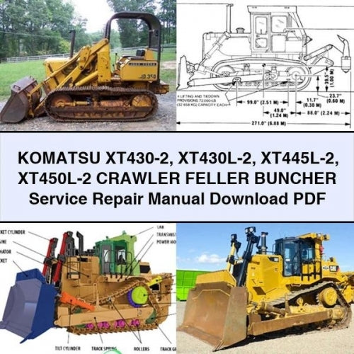 KOMATSU XT430-2 XT430L-2 XT445L-2 XT450L-2 Crawler FELLER BUNCHER Service Repair Manual Download PDF