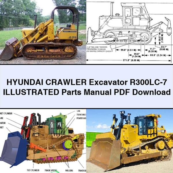 Hyundai Crawler Excavator R300LC-7 Illustrated Parts Manual PDF Download