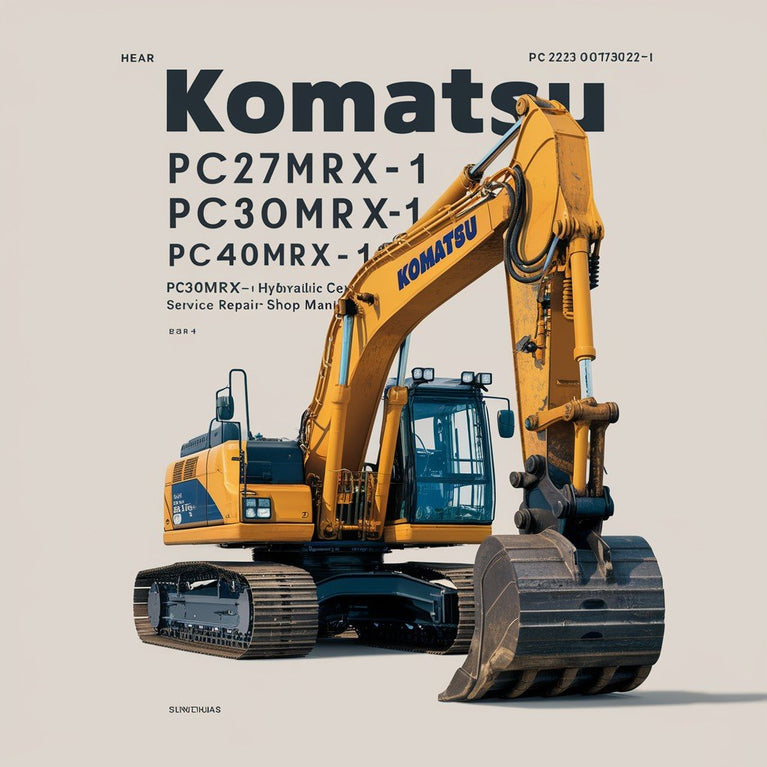 Komatsu PC27MRX-1 PC30MRX-1 PC35MRX-1 PC40MRX-1 PC45MRX-1 Manual de taller de reparación de servicio de excavadora hidráulica Descargar PDF