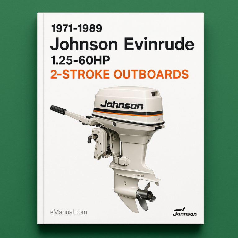 1971-1989 JOHNSON &amp; EVINRUDE 1,25-60HP FUERABORDAS DE 2 TIEMPOS