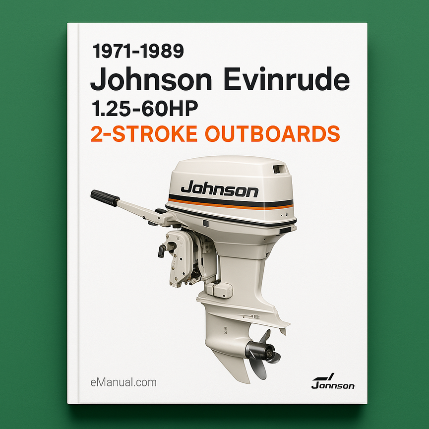 1971-1989 JOHNSON &amp; EVINRUDE 1,25-60HP FUERABORDAS DE 2 TIEMPOS
