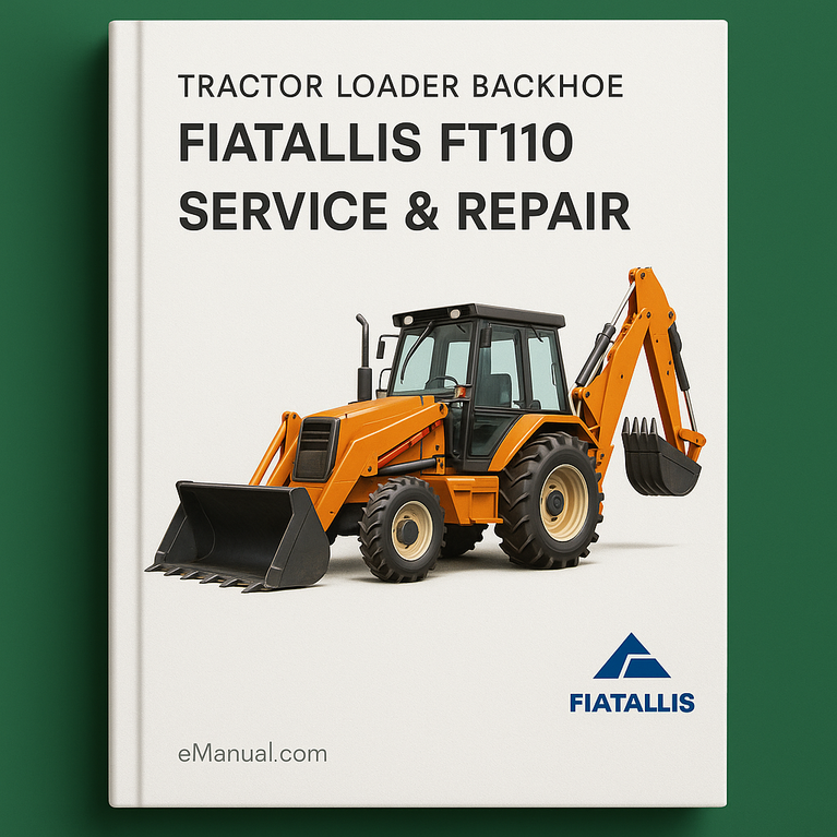 Fiatallis FT110 Tractor Loader Backhoe Service & Repair Workshop Manual