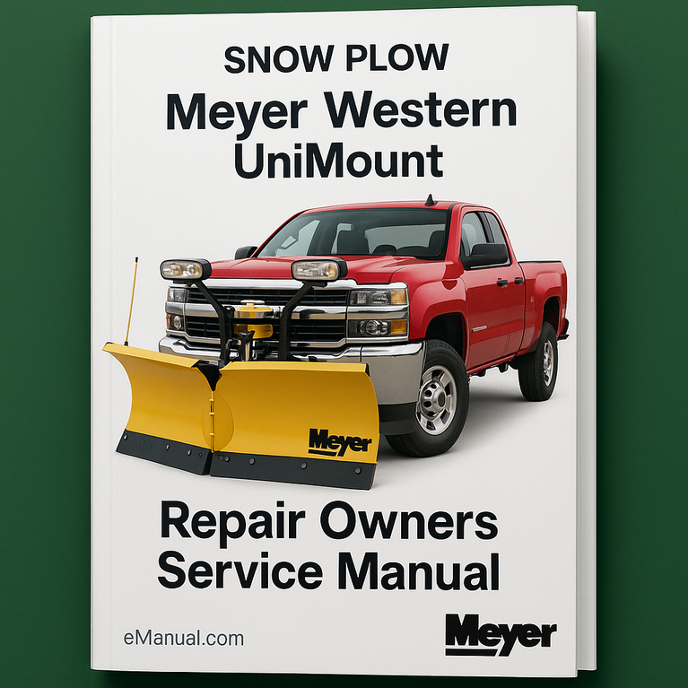 DIAMOND MEYER WESTERN UniMount Snow Plow SNOWPLOW Repair Owners Service ManualS - Download PDF
