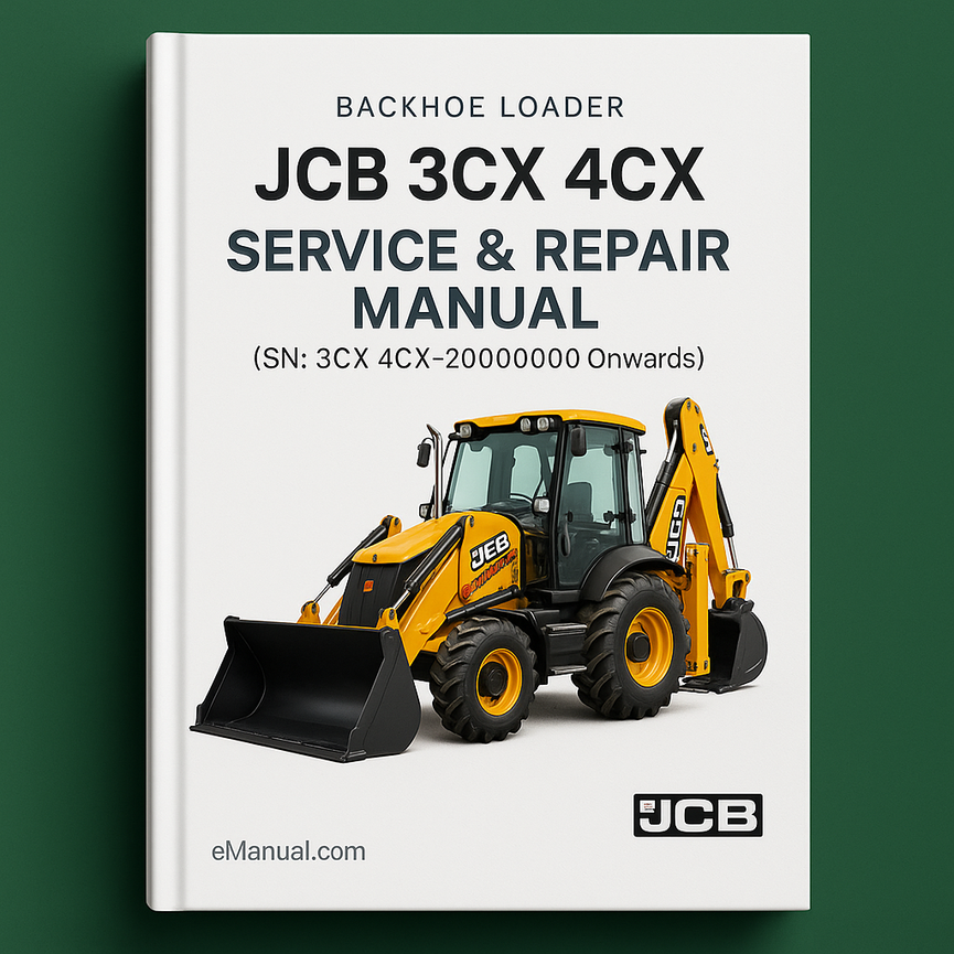 JCB 3CX 4CX Backhoe Loader Service Repair Manual (SN: 3CX 4CX-2000000 Onwards)