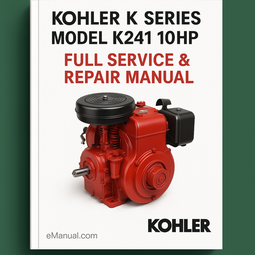 Kohler K Series Model K241 10HP Engine Full Service & Repair Manual