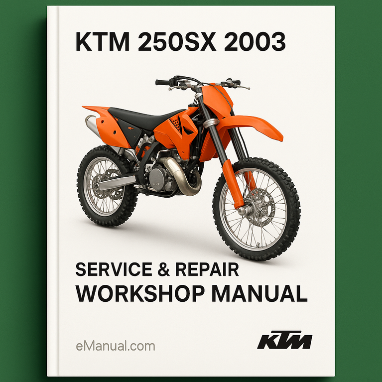 KTM 250SX Service & Repair Workshop Manual 2003
