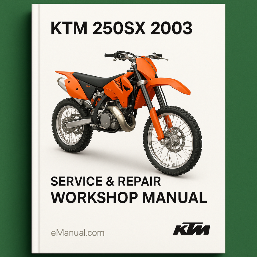KTM 250SX Service & Repair Workshop Manual 2003