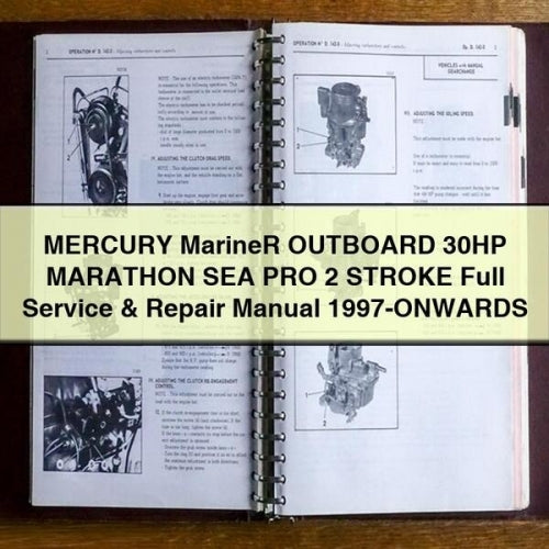 MERCURY MarineR OUTBOARD 30HP MARATHON SEA PRO 2 STROKE Full Service & Repair Manual 1997-ONWARDS